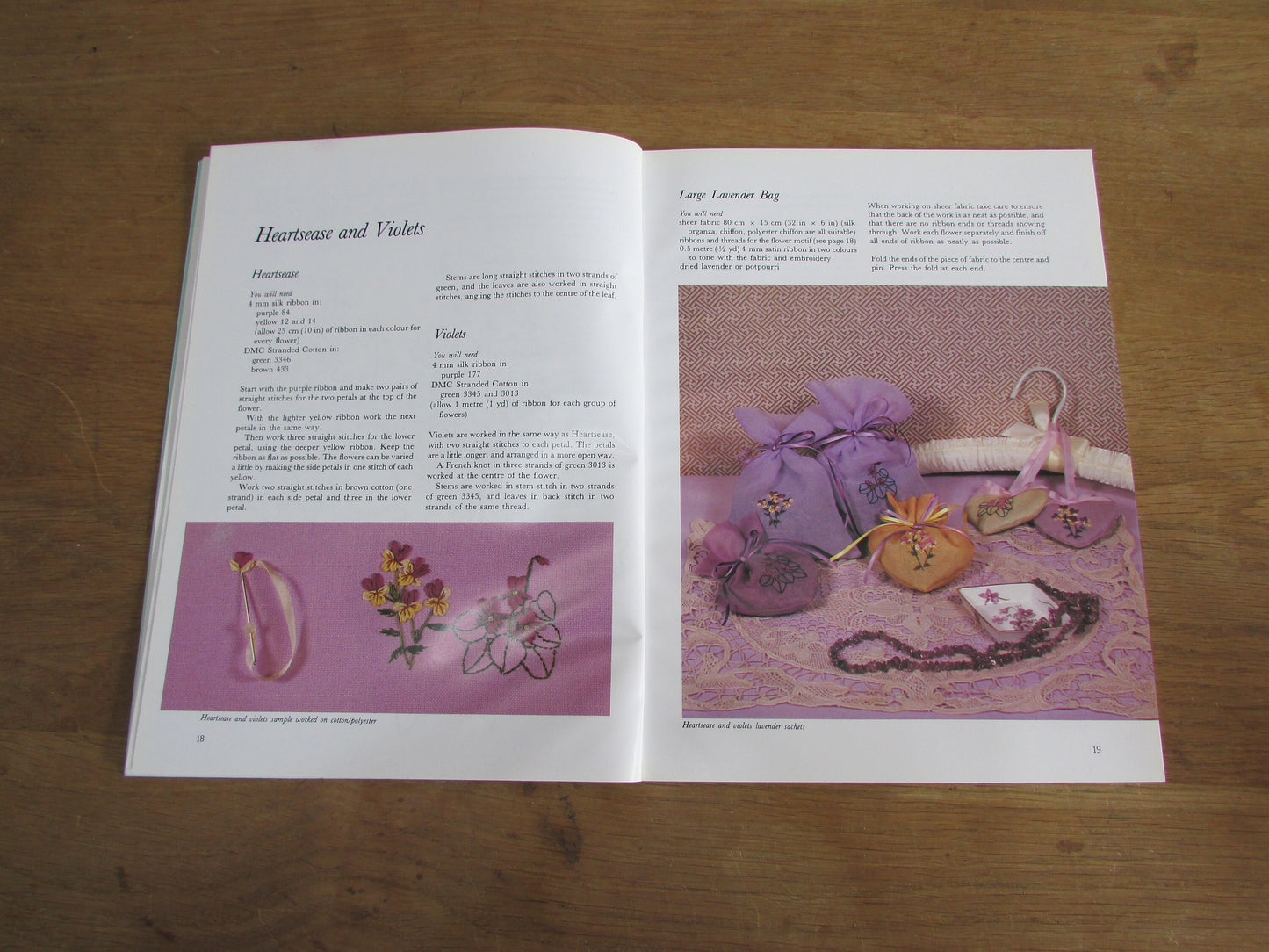 Old-Fashioned Flowers in Ribbons & Threads, by Heather Joynes (Softback, 1995)