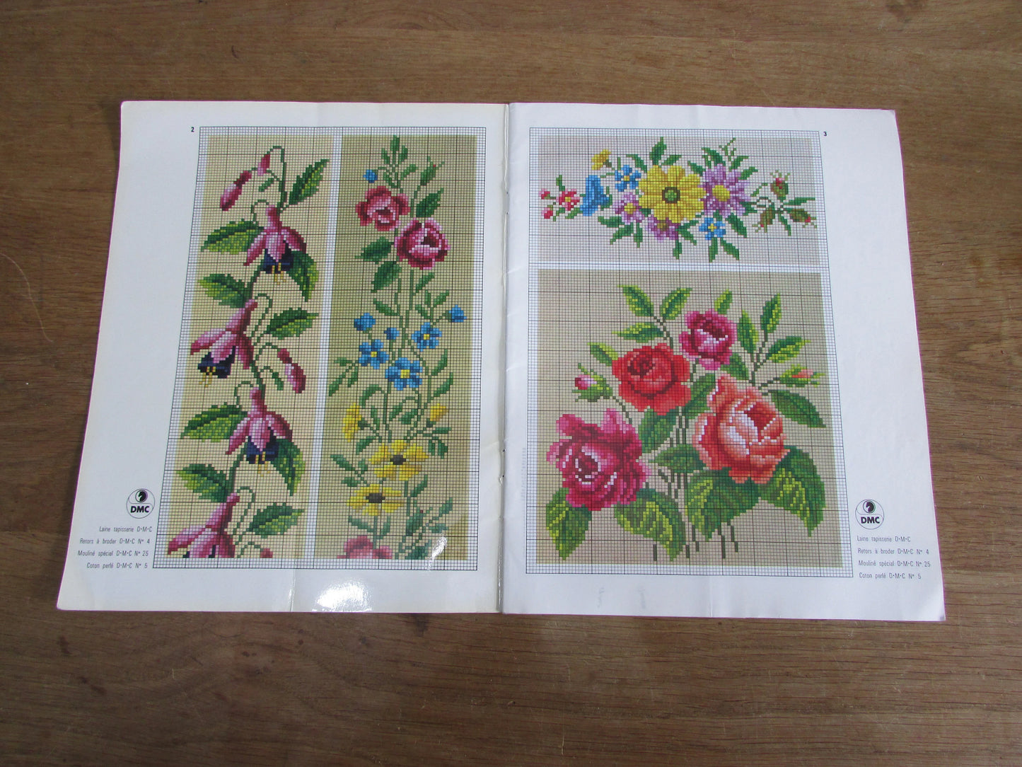 1977 DMC La Tapisserie ref 8382-1 French tapestry pattern book