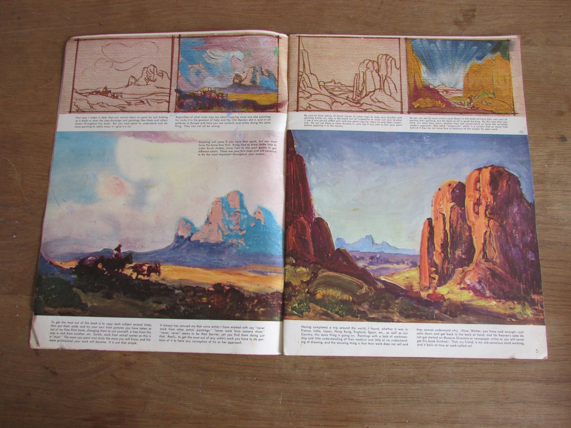 How to Draw & Paint Landscapes, by Walter Foster (Softback, 1960s)