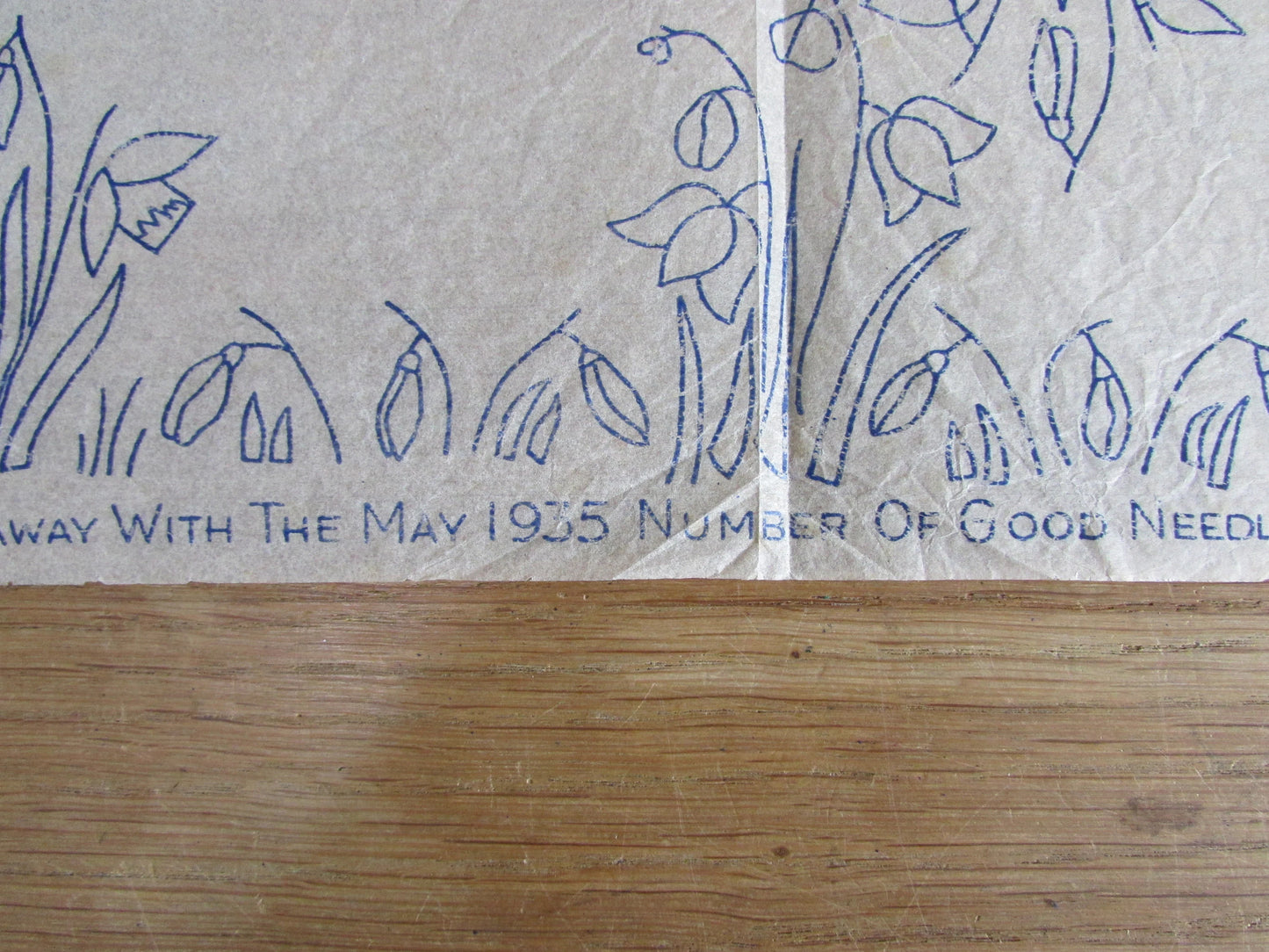 Unused May 1935 Good Needlework & Knitting Magazine lily of the valley embroidery transfer