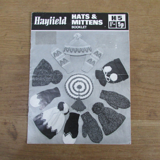Vintage Hayfield H/5 Hats & Mittens knitting booklet