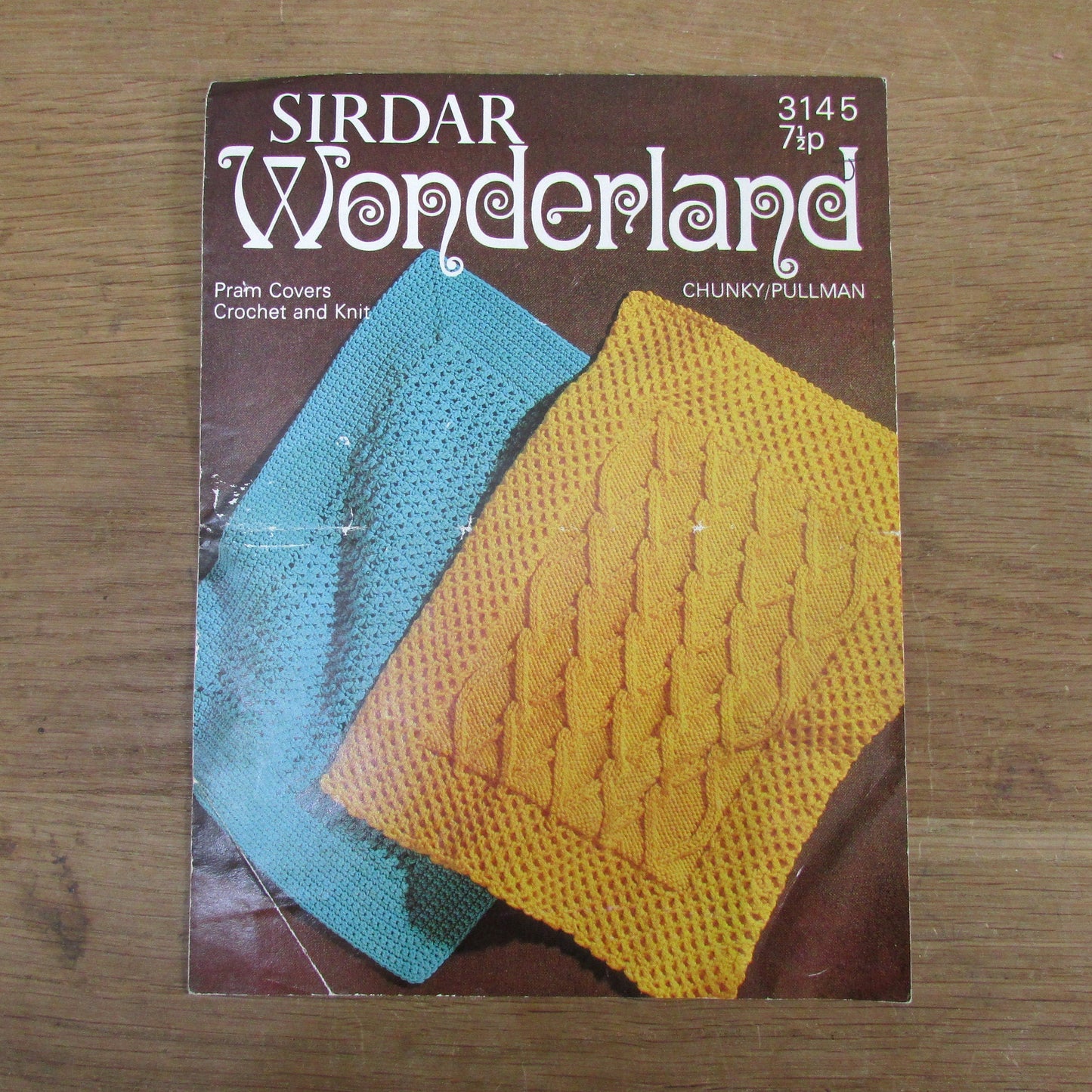 1970s Sirdar Wonderland 3145 crochet & knitting pattern for pram covers