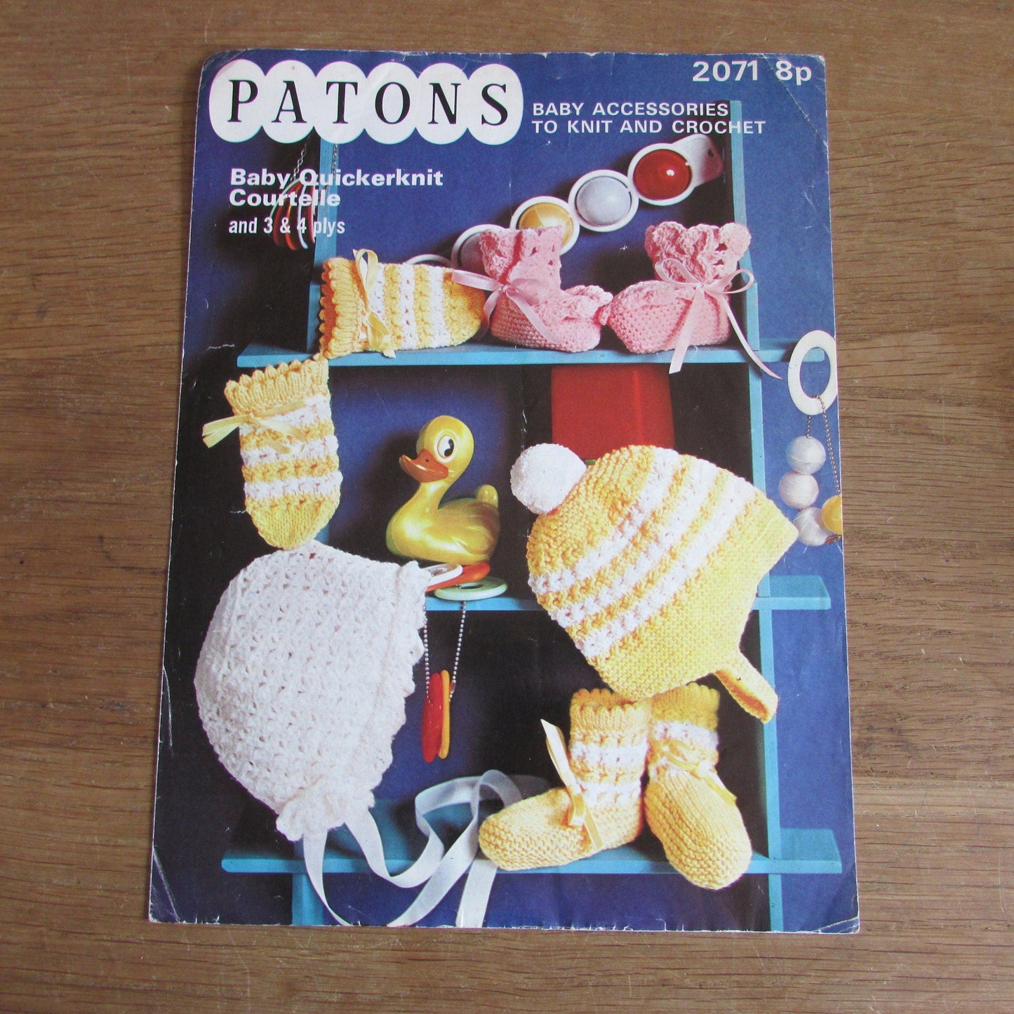 1960s Patons 2071 knitting & crochet booklet for baby accessories