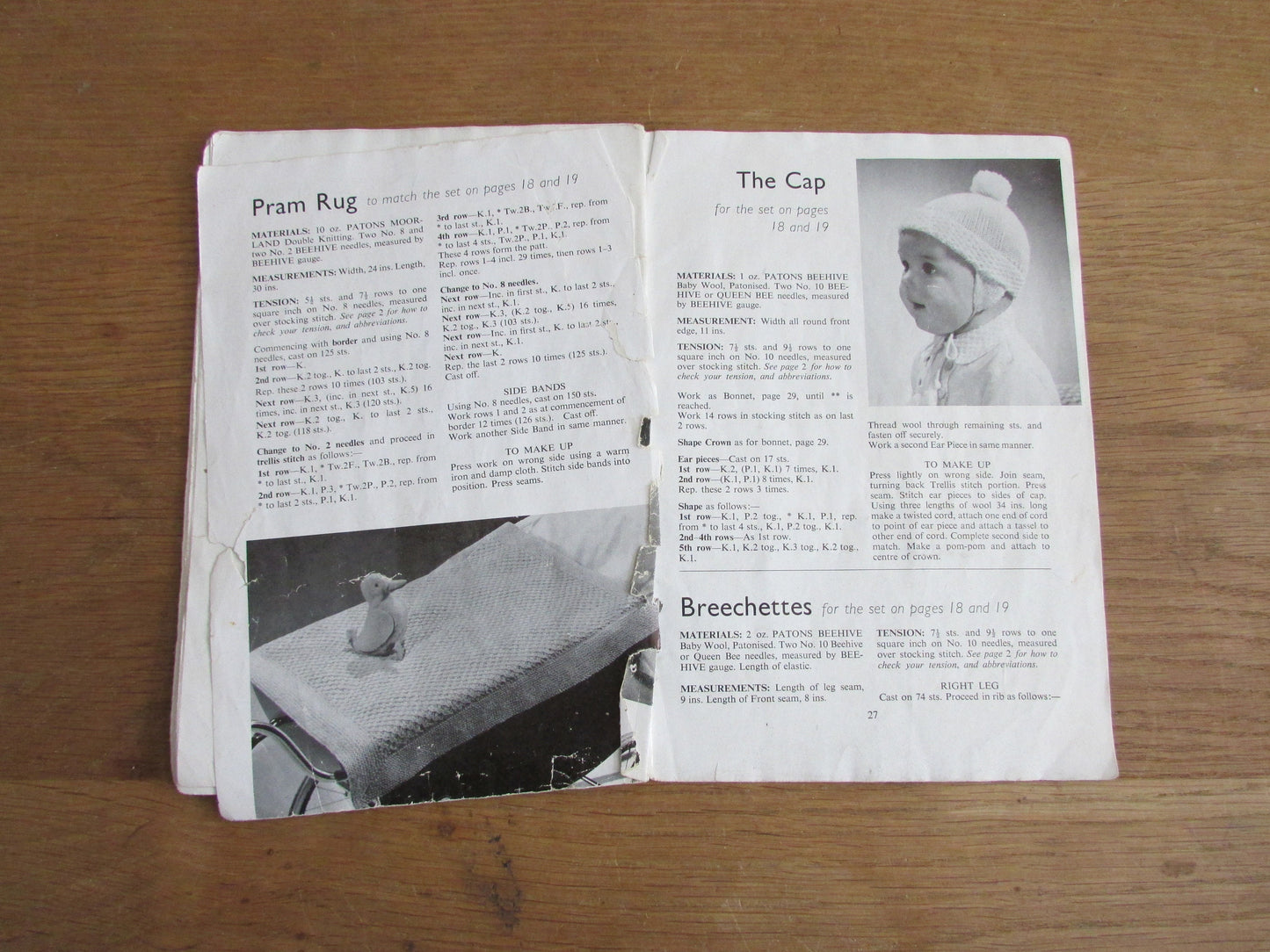 Vintage Patons & Baldwins Beehive Baby Book knitting pattern booklet