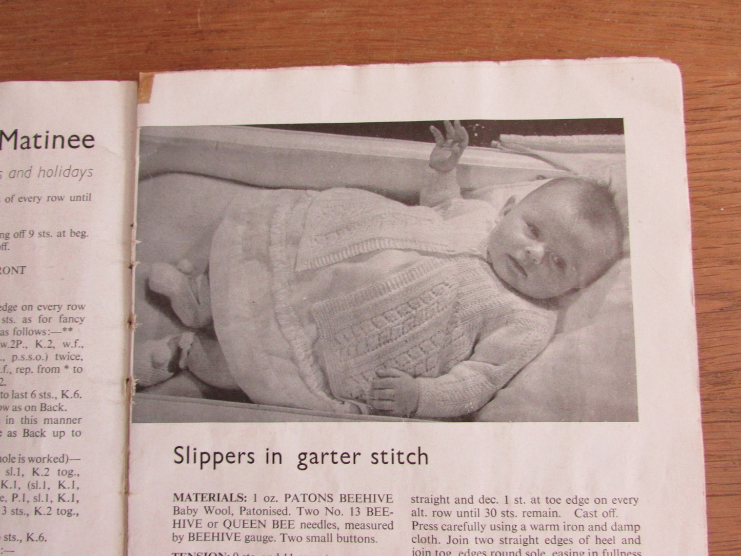Vintage Patons & Baldwins Beehive Baby Book knitting pattern booklet