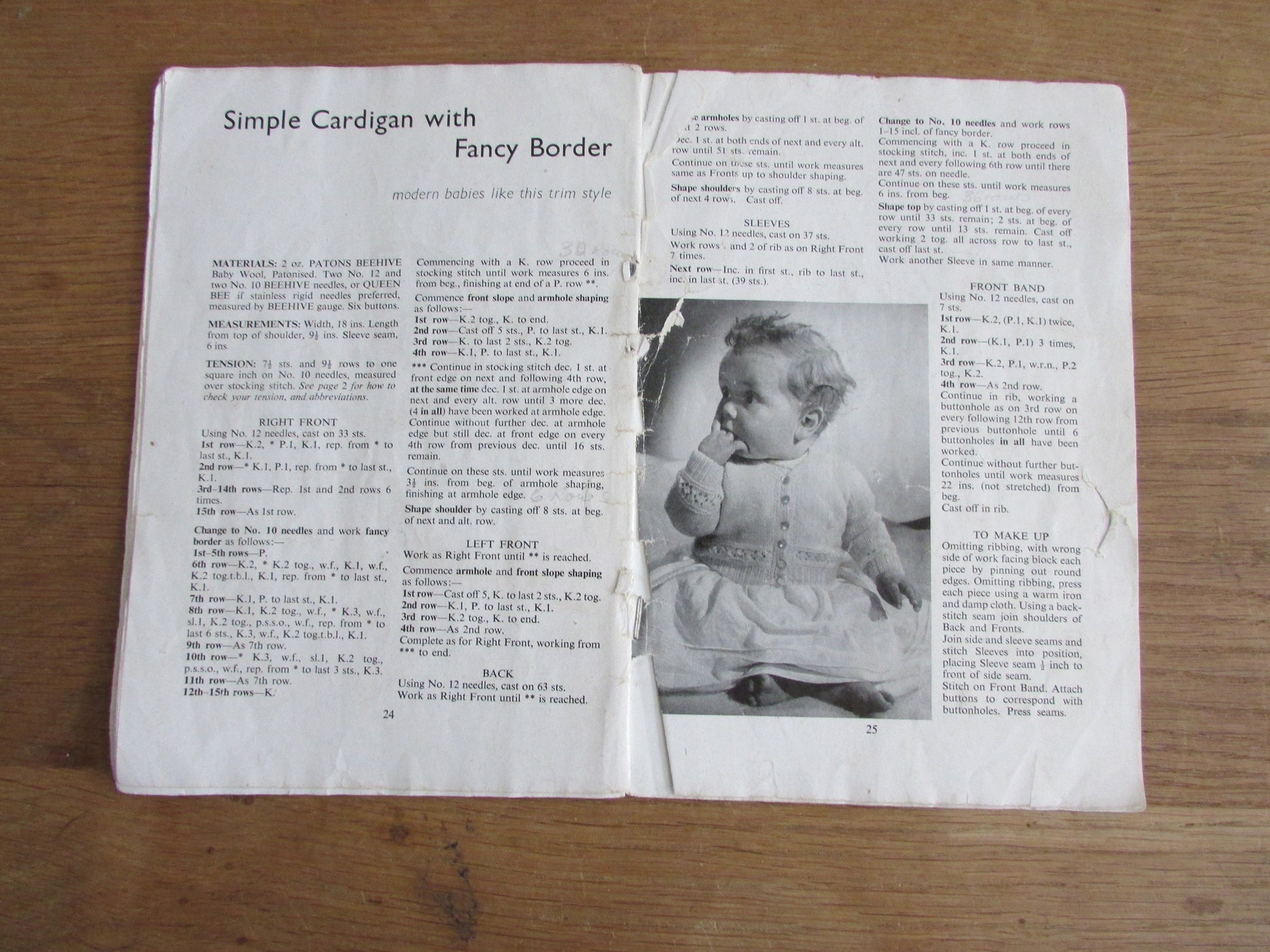 Vintage Patons & Baldwins Beehive Baby Book knitting pattern booklet