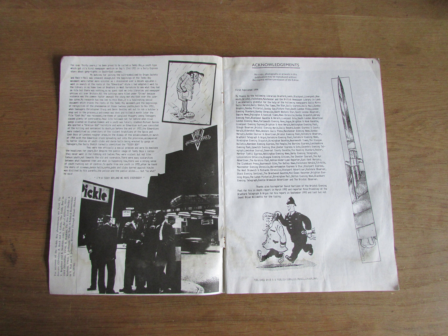 Rare 1994 Teddy Boy booklet, by Brian A. Rushgrove
