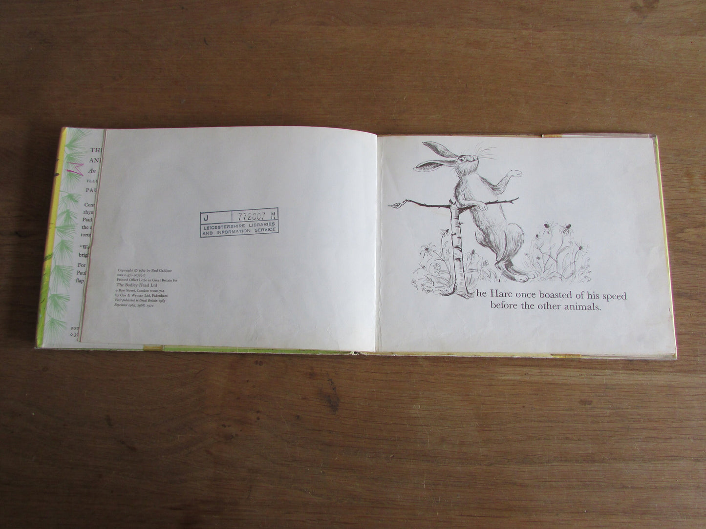 The Hare & The Tortoise: An Aesop fable, illustrated by Paul Galdone (Hardback, 1972)