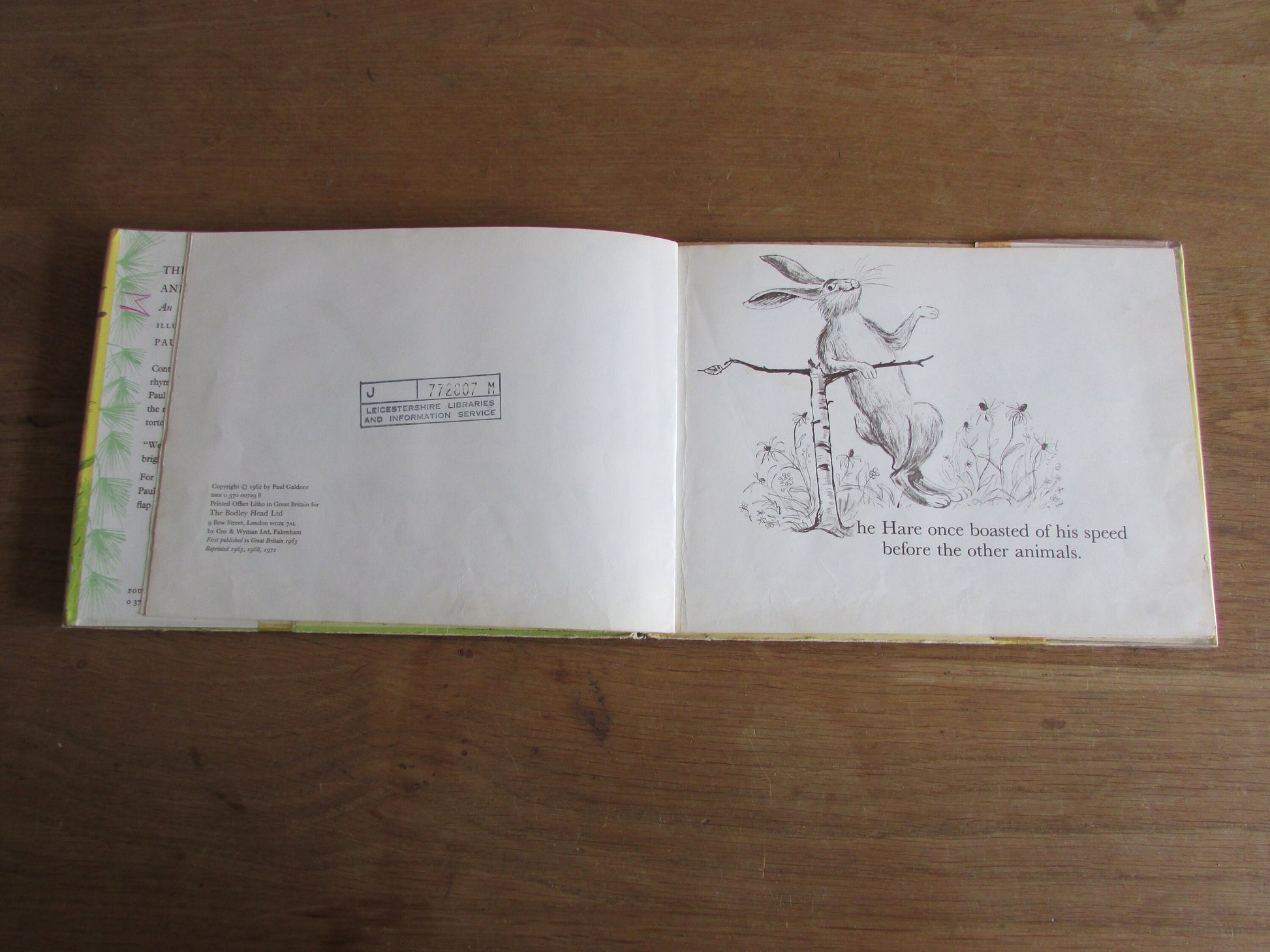 The Hare & The Tortoise: An Aesop fable, illustrated by Paul Galdone (Hardback, 1972)