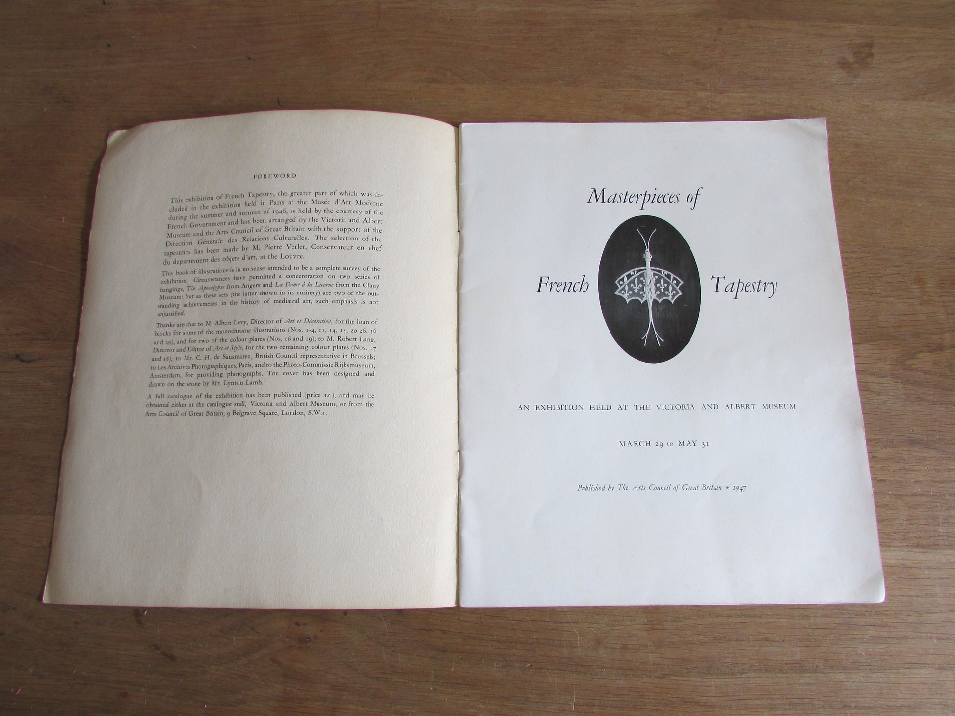 Masterpieces of French Tapestry: V&A Museum exhibition guide (Softback, 1947)