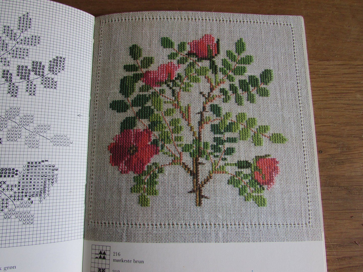 Wild Roses & Other Cross-stitch Motifs designed by Gerda Bengston (Danish) (Softback, 1980)