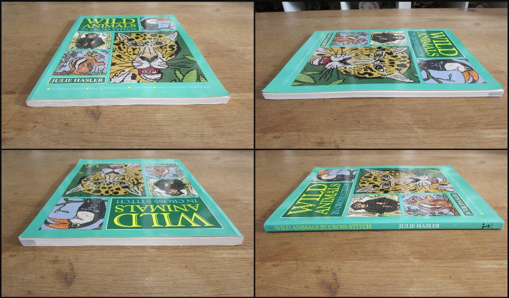 Wild Animals in Cross Stitch, by Julie Hasler (Softback, 1994)
