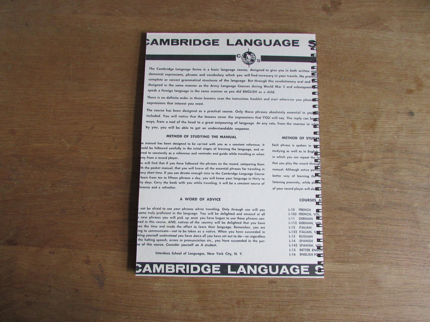 A4 wire-bound notebook, 30 sheets lined paper, German