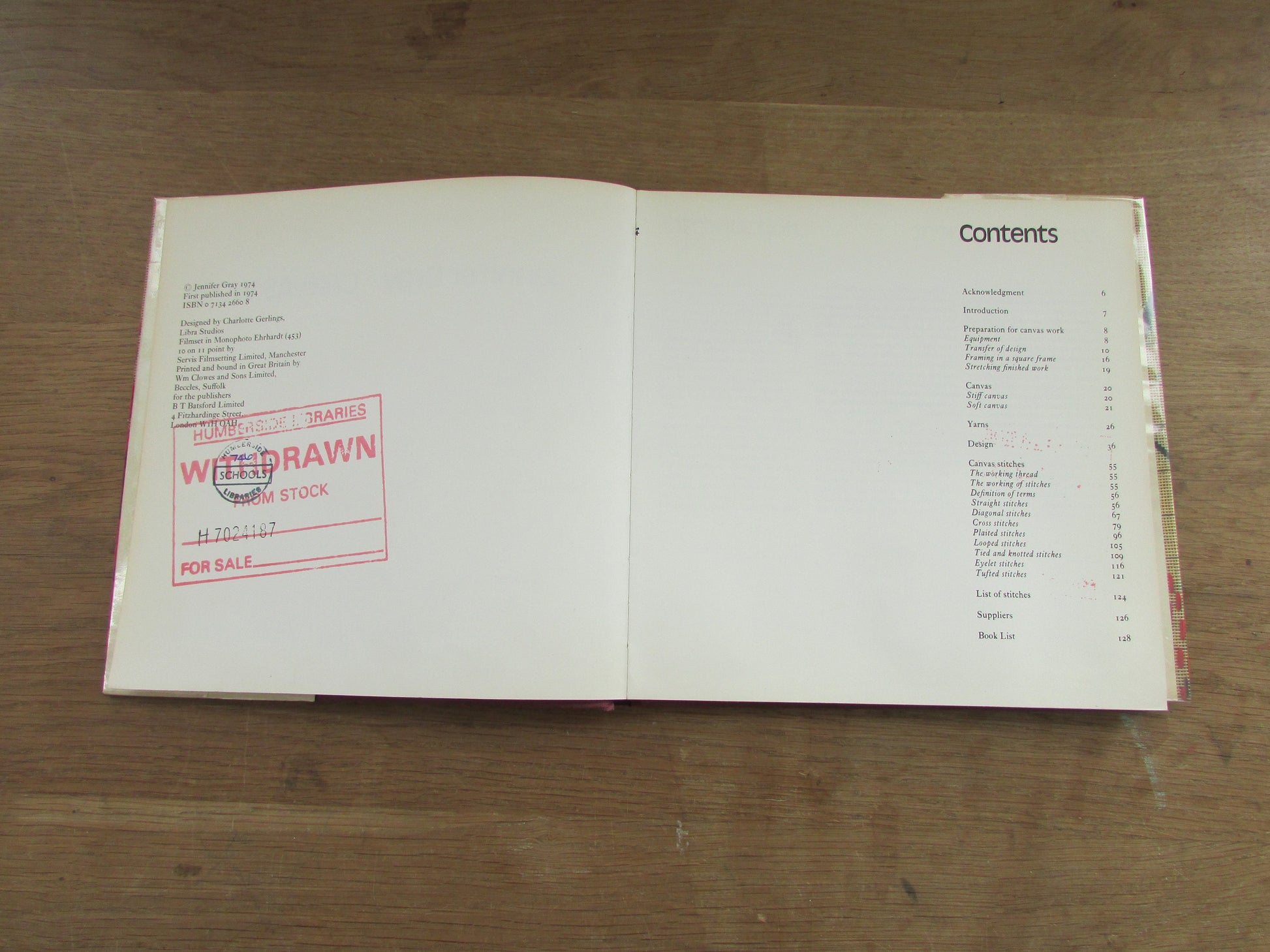 Canvas Work, by Jennifer Gray (Hardback, 1974)
