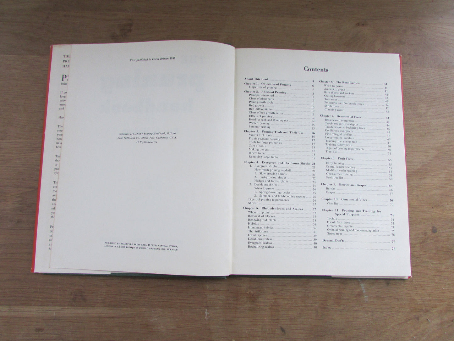 The Pruning Handbook, by Roy L. Hudson (Hardback, 1952)