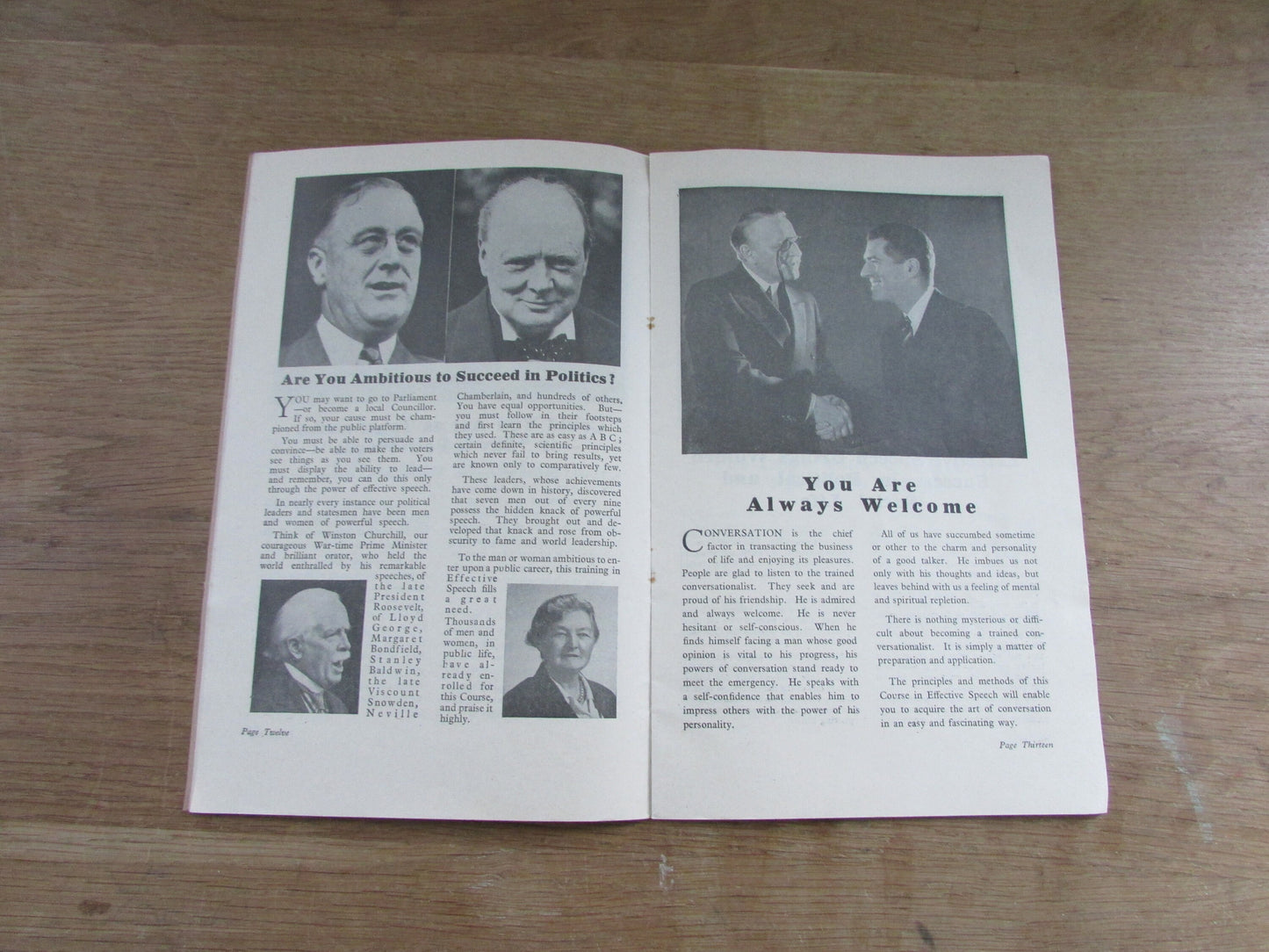 1940s/50s How to Work Wonders with Words booklet, by The Speaker's Club