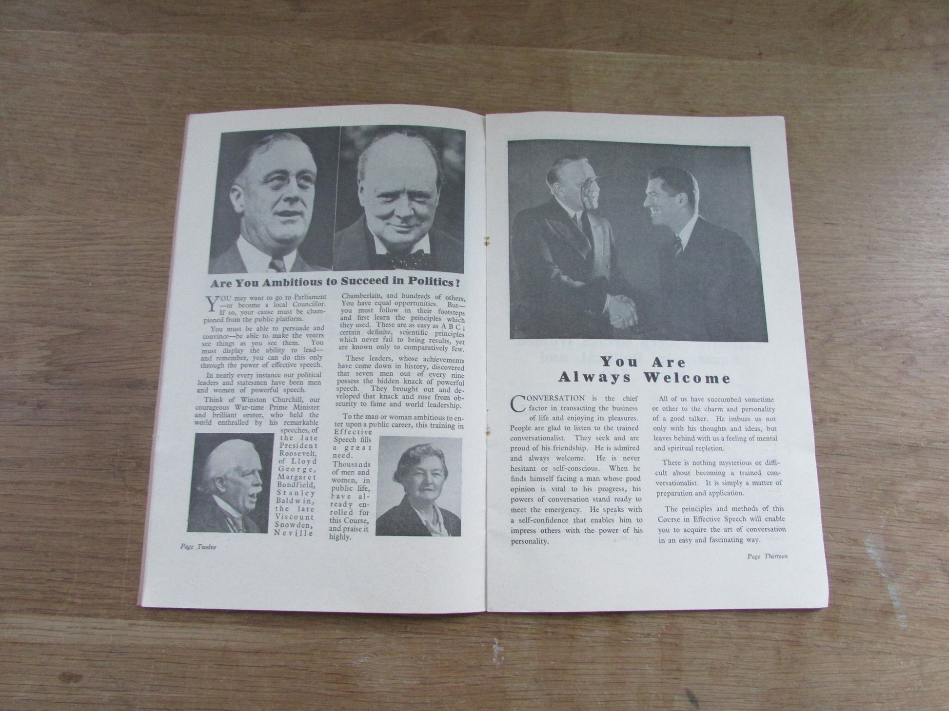 1940s/50s How to Work Wonders with Words booklet, by The Speaker's Club