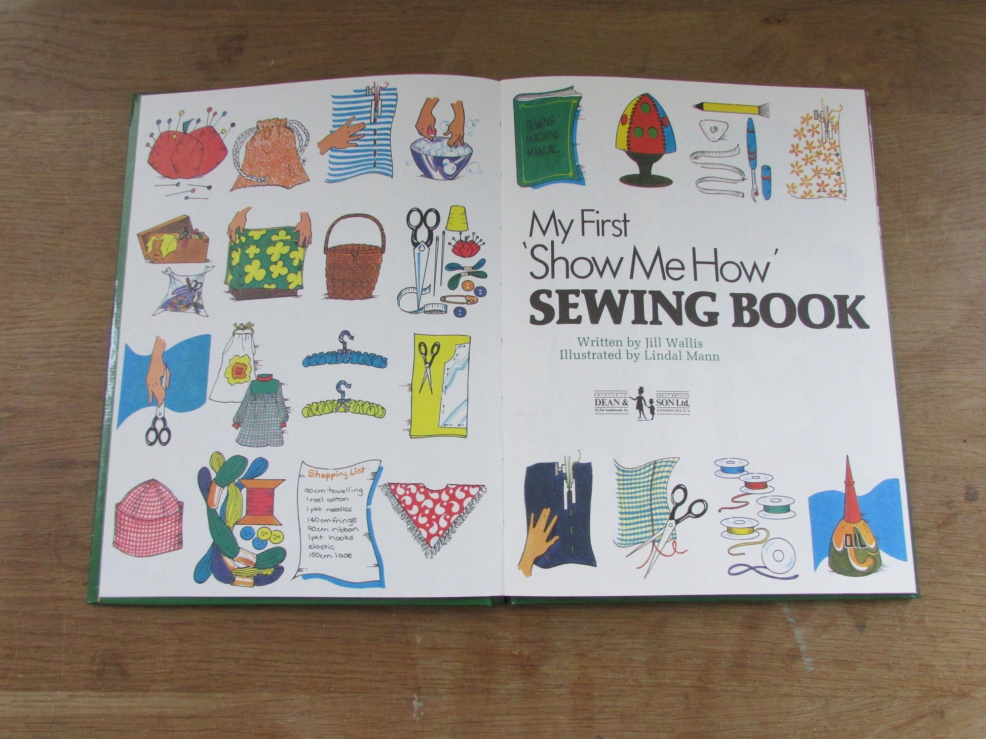 My First 'Show me How' Sewing Book, by Jill Wallis (Hardback, 1981)