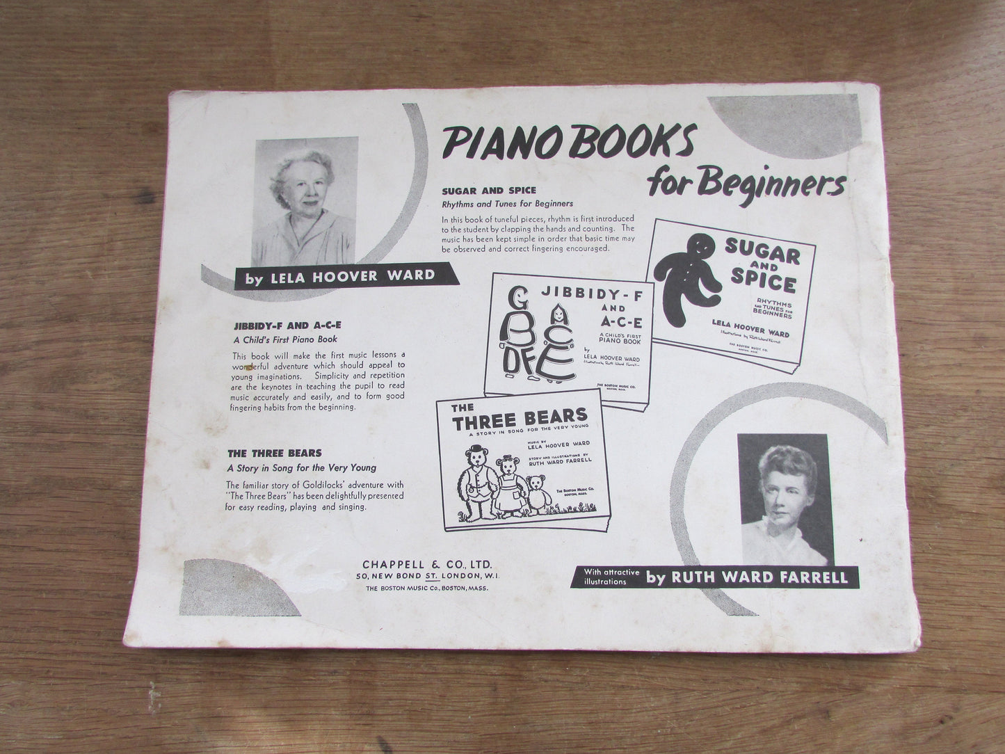 Jibbidy - F and A-C-E: a child's first piano book, by Lela Hoover Ward (Softback, 1949)