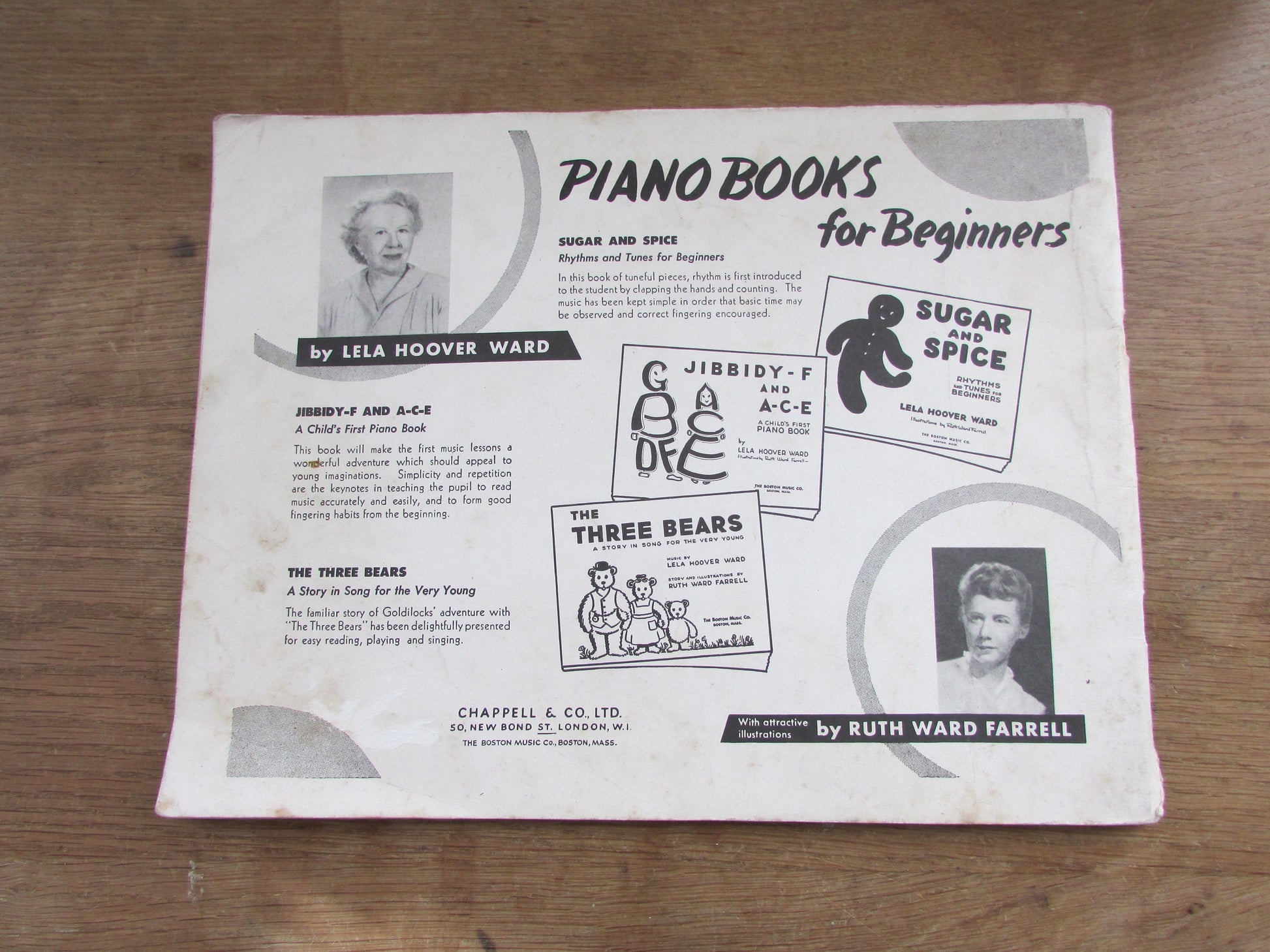 Jibbidy - F and A-C-E: a child's first piano book, by Lela Hoover Ward (Softback, 1949)