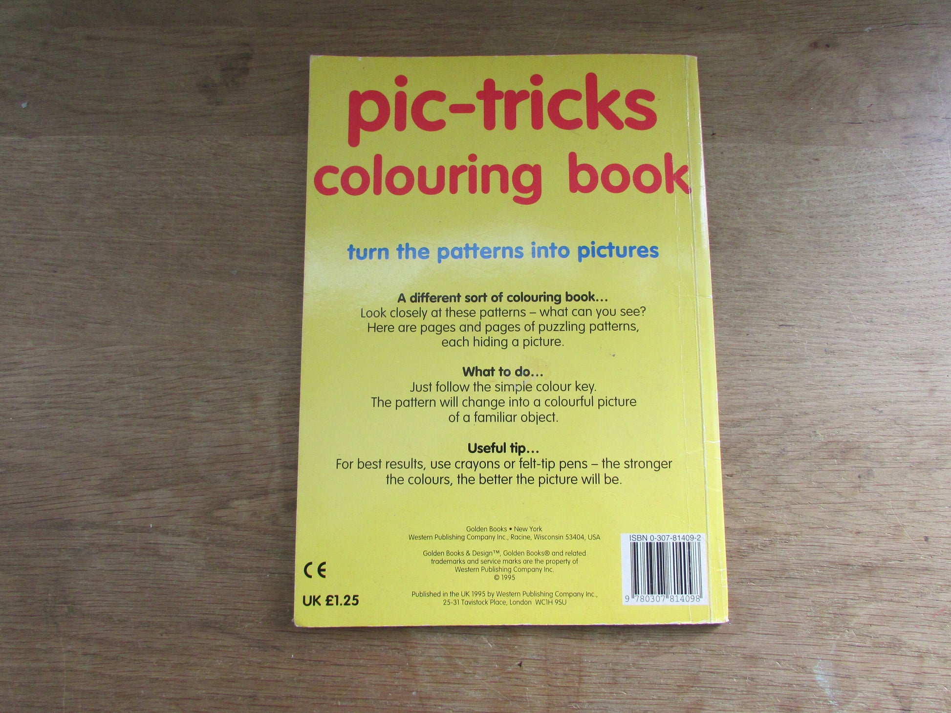 Pic-Tricks Colouring Book; 32 Mystery Pictures to Find (Softback, 1995)