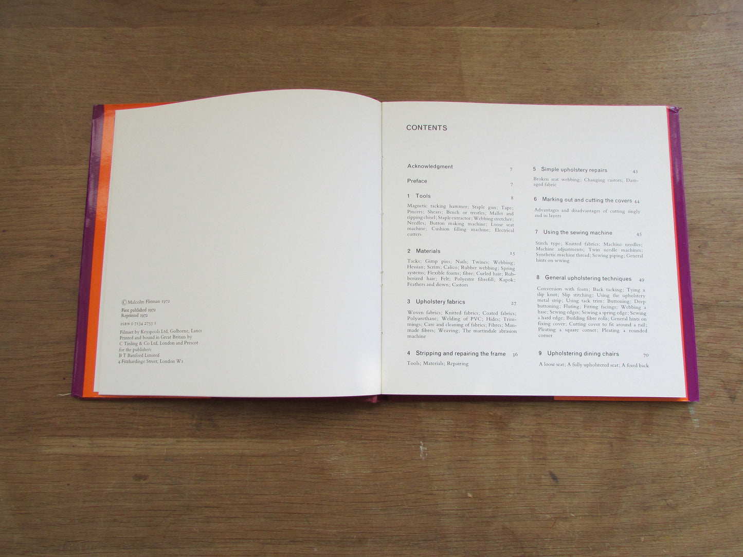 Vintage Upholstering, by Malcolm Flitman (Hardback, 1972)