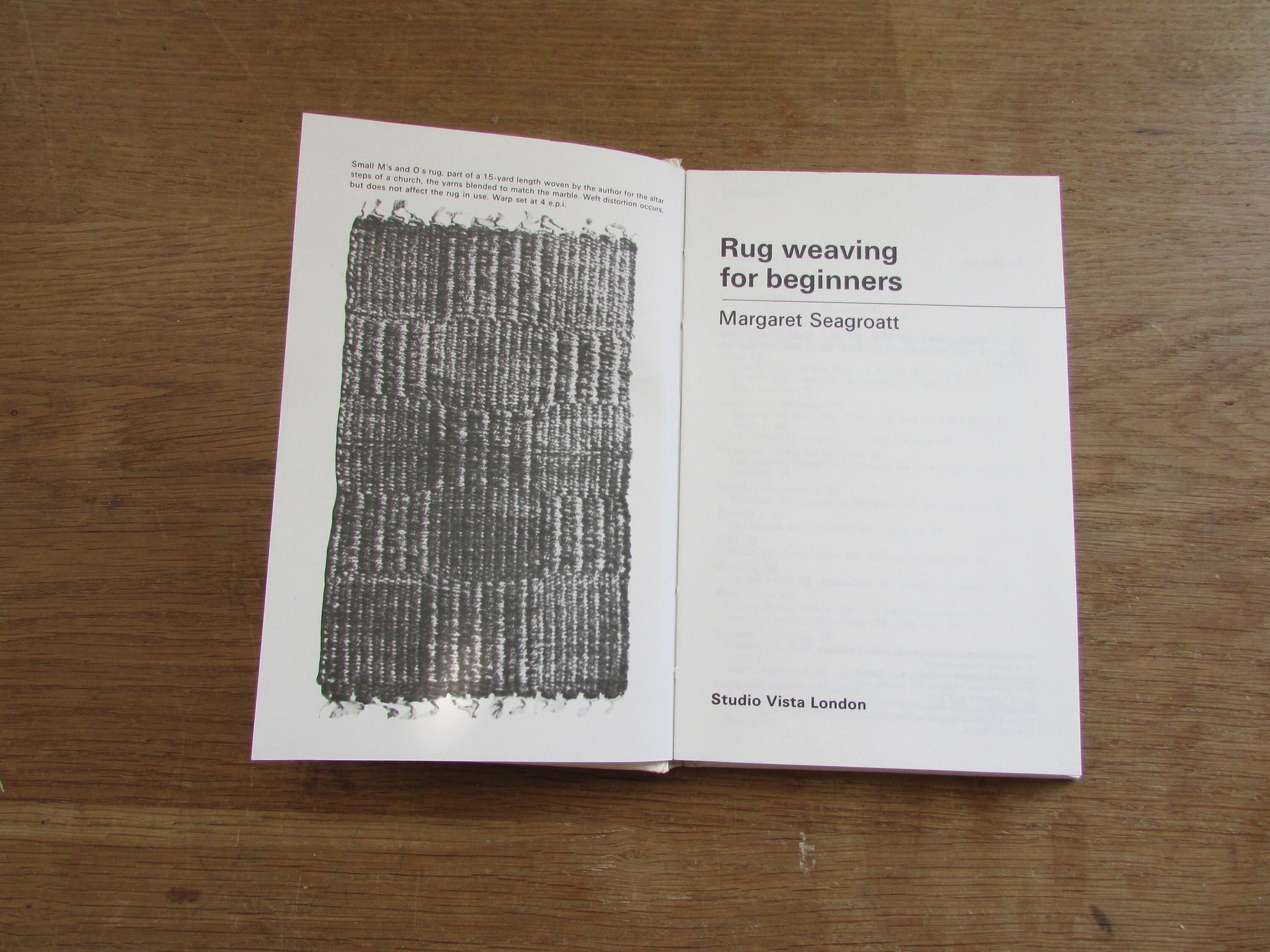 Rug Weaving for Beginners: a pocket how to do it, by Margaret Seagroatt (Hardback, 1971)