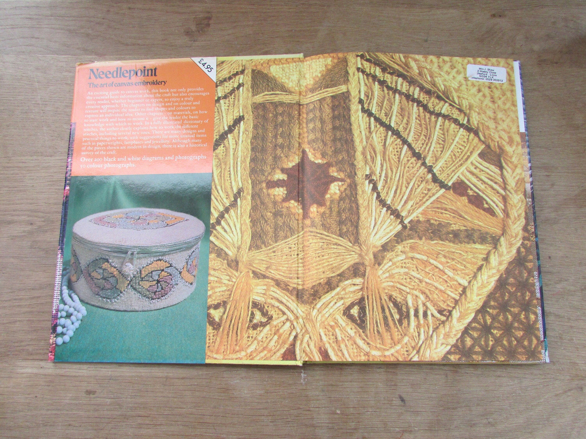 Needlepoint: The Art of Canvas Embroidery, by Mary Rhodes (Hardback, 1978)
