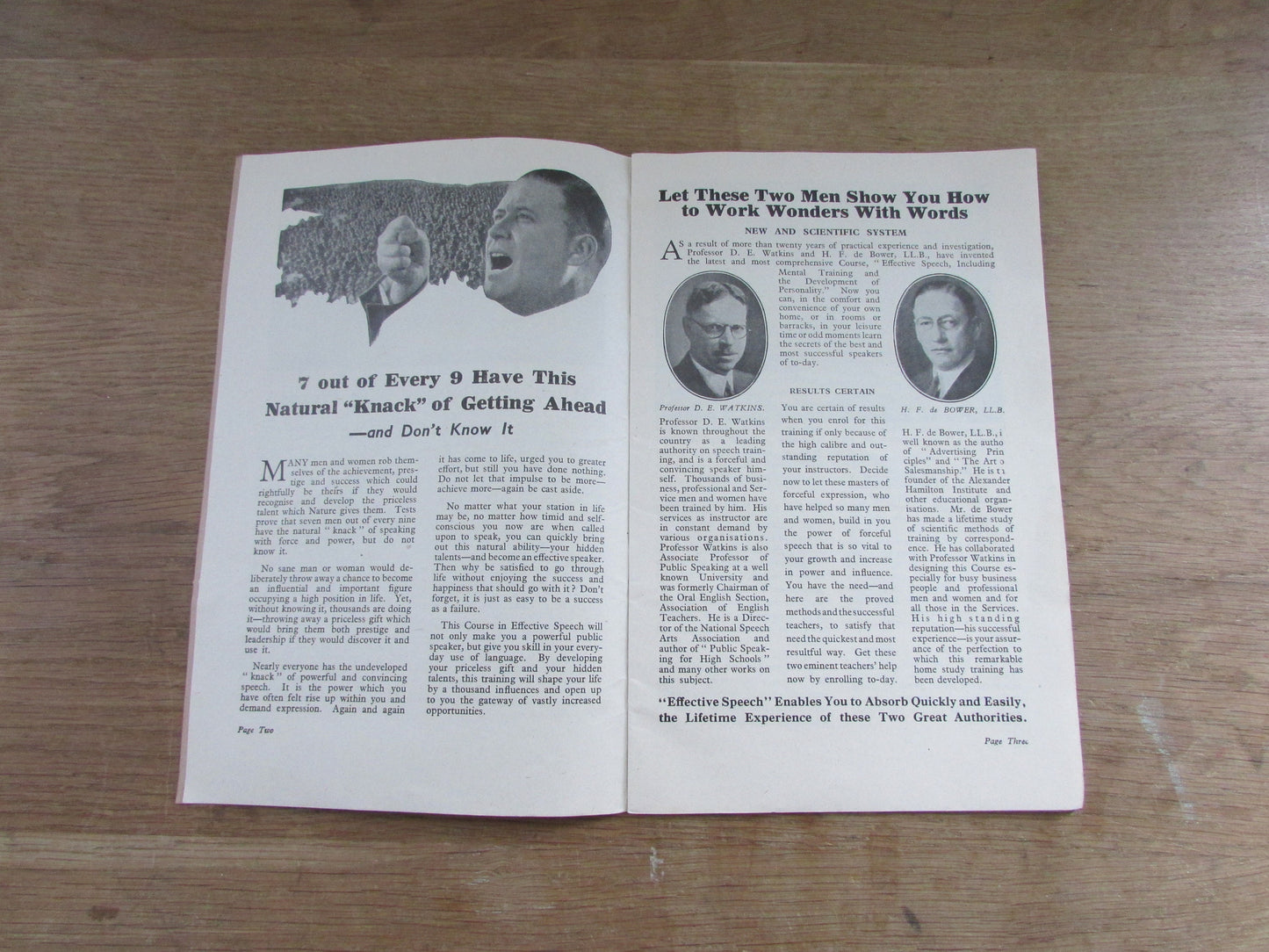 1940s/50s How to Work Wonders with Words booklet, by The Speaker's Club