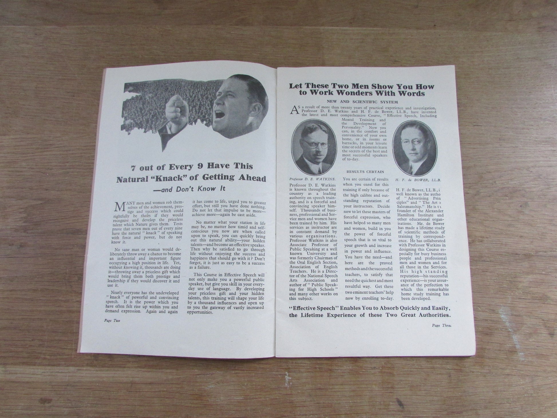1940s/50s How to Work Wonders with Words booklet, by The Speaker's Club