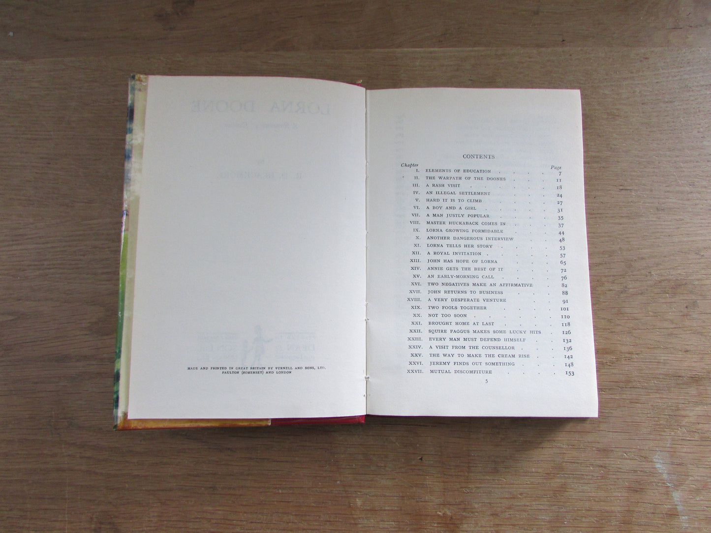 Lorna Doone; A Romance of Exmoor, by R.D Blackmore (Hardback, 1960s)
