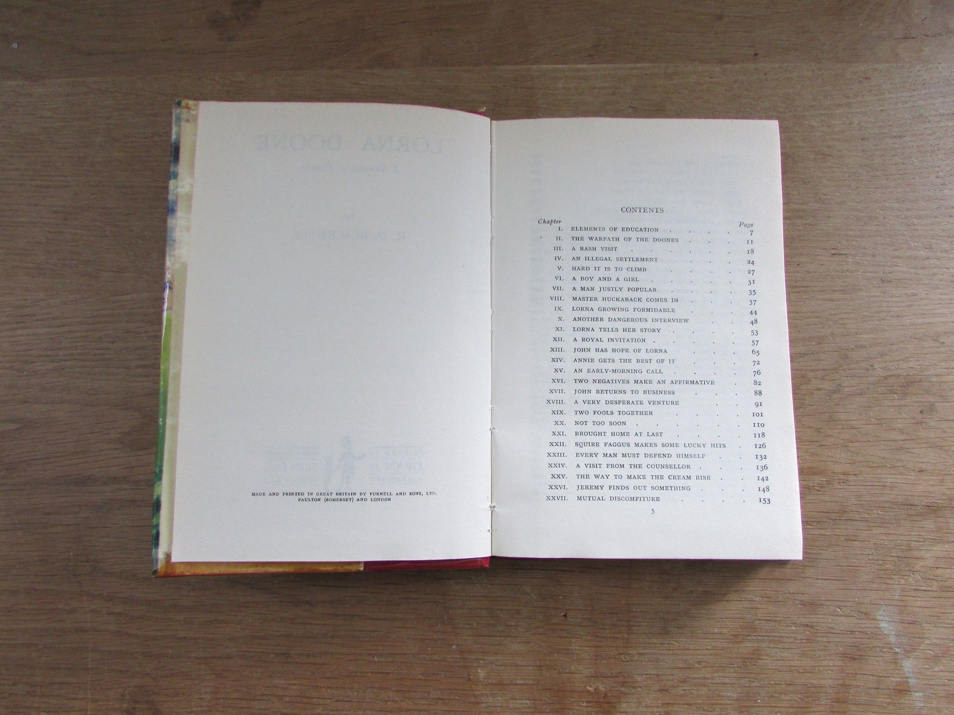 Lorna Doone; A Romance of Exmoor, by R.D Blackmore (Hardback, 1960s)