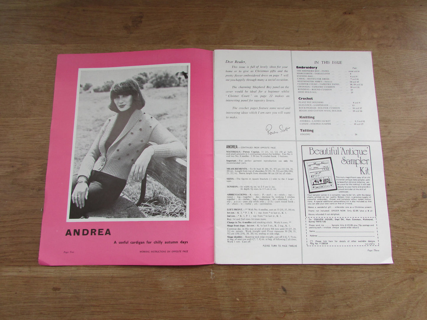 October 1975 Needlewoman No.144 embroidery & needlework booklet