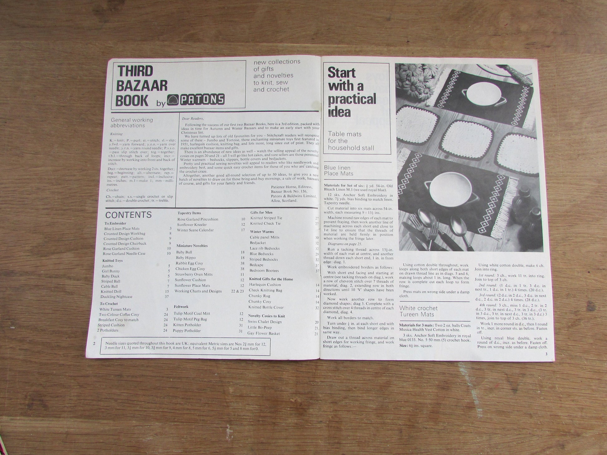 1968 Patons No.156 Third Bazaar Book: over 40 ideas for gifts & novelties