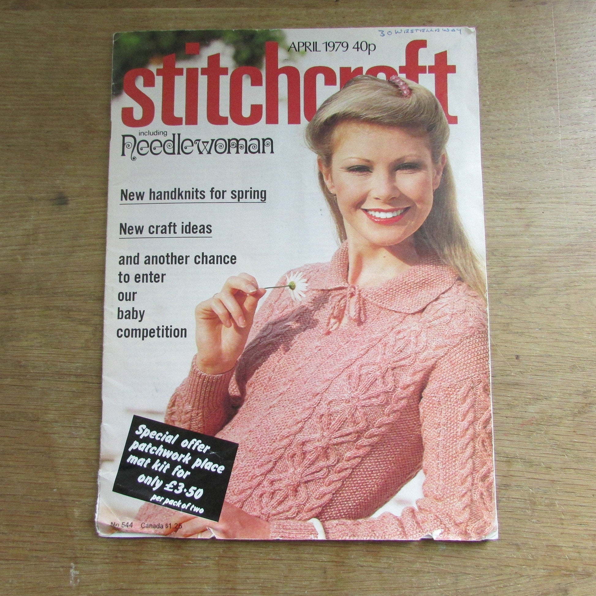 April 1979 Stitchcraft including Needlewoman pattern booklet