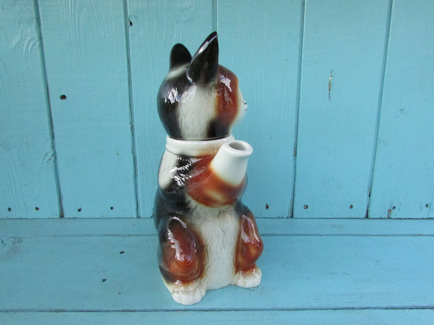 Vintage Tony Wood Studio England 'Pussy Foot' cat teapot