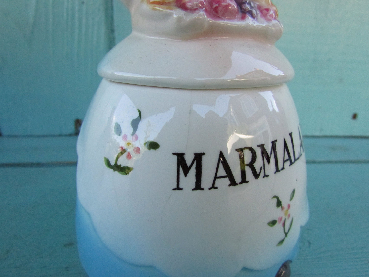 Mid-century Japanware Dutch figurine porcelain preserve pots - Jam, & Marmalade
