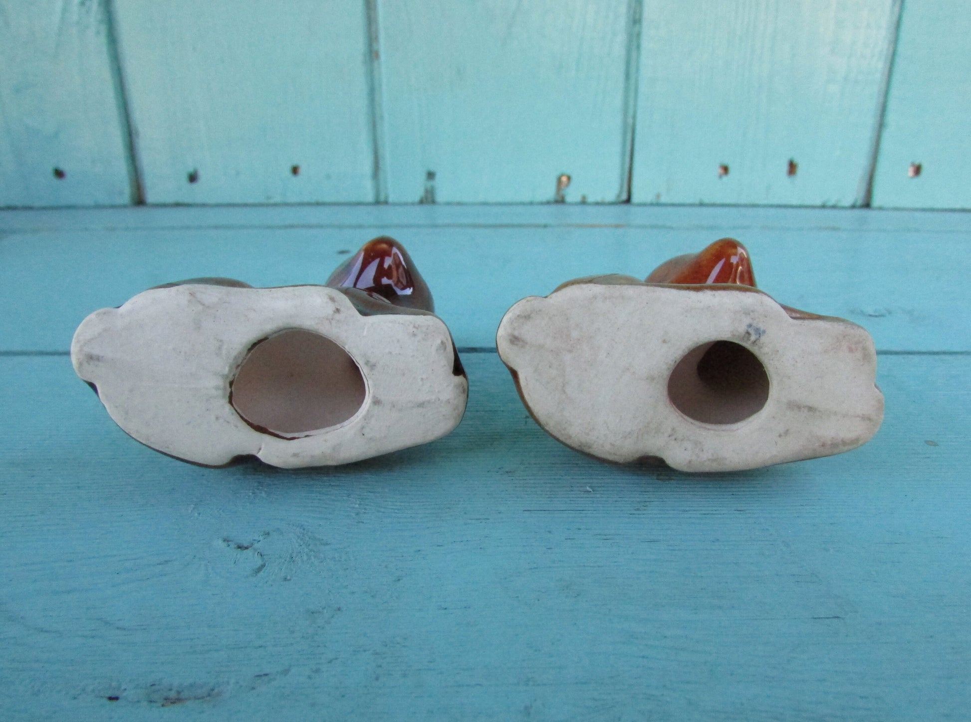 Pair of 1970s small ceramic fawn figurines