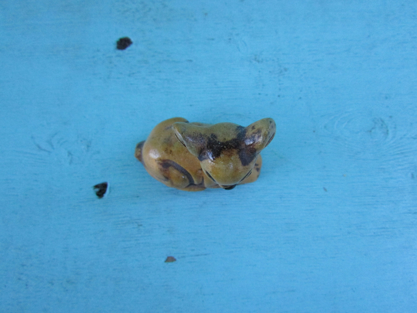 Vintage resin miniature tan baby deer/fawn figurine