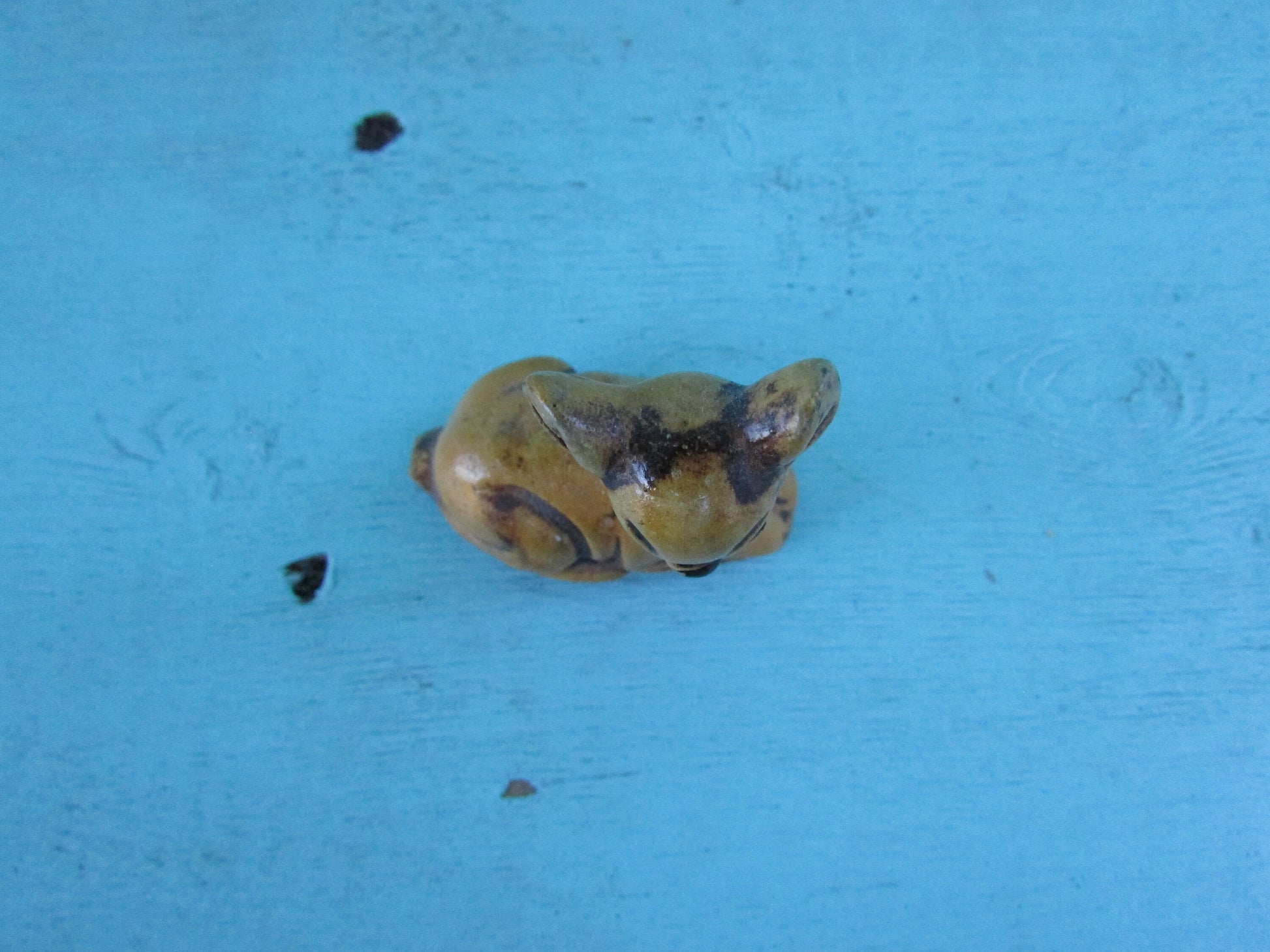 Vintage resin miniature tan baby deer/fawn figurine