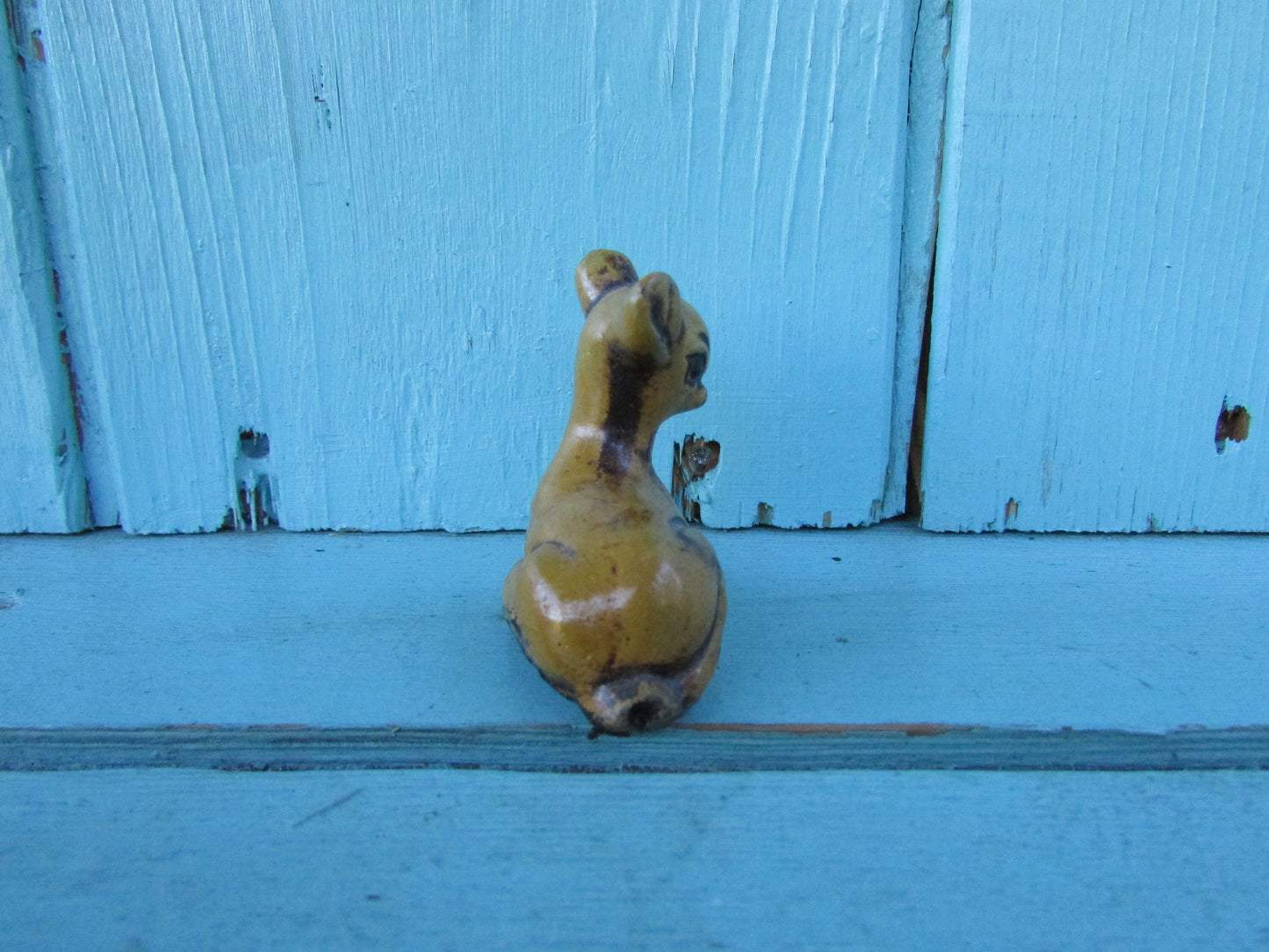 Vintage resin miniature tan baby deer/fawn figurine