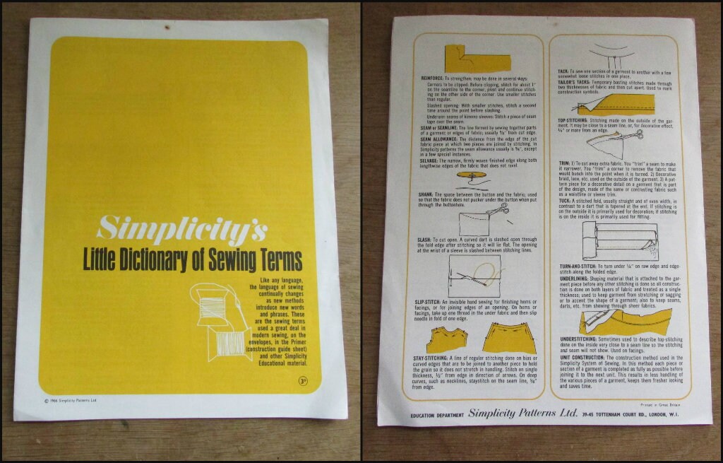 Bundle of 1960s Simplicity sewing ephemera