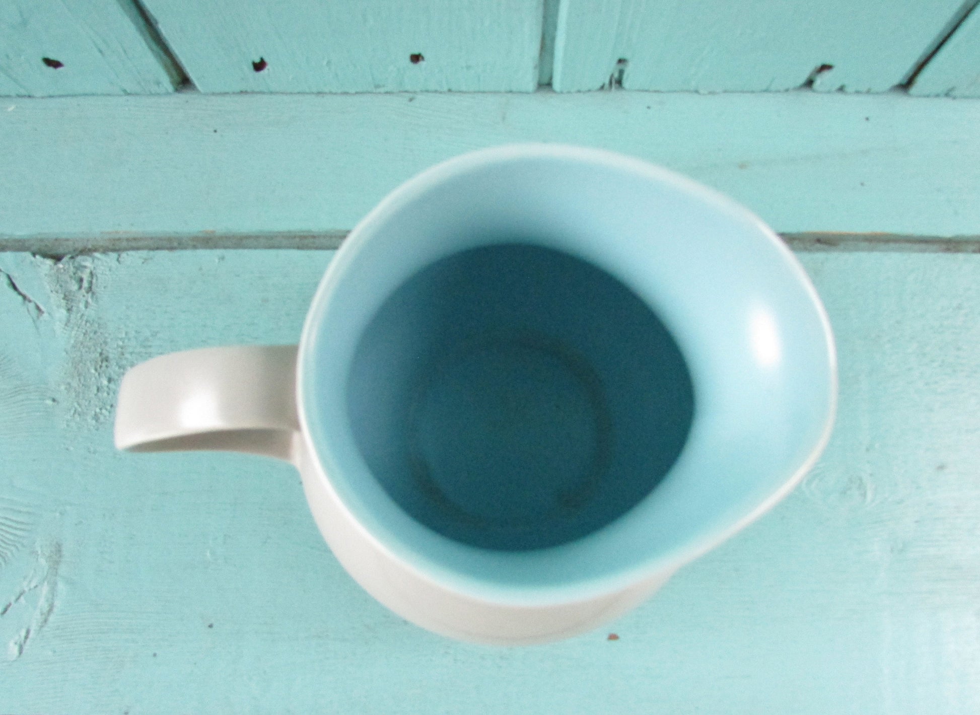 1960s Poole Pottery ceramic Twintone contour coffee pot and jug set, Sky Blue & Dove Grey