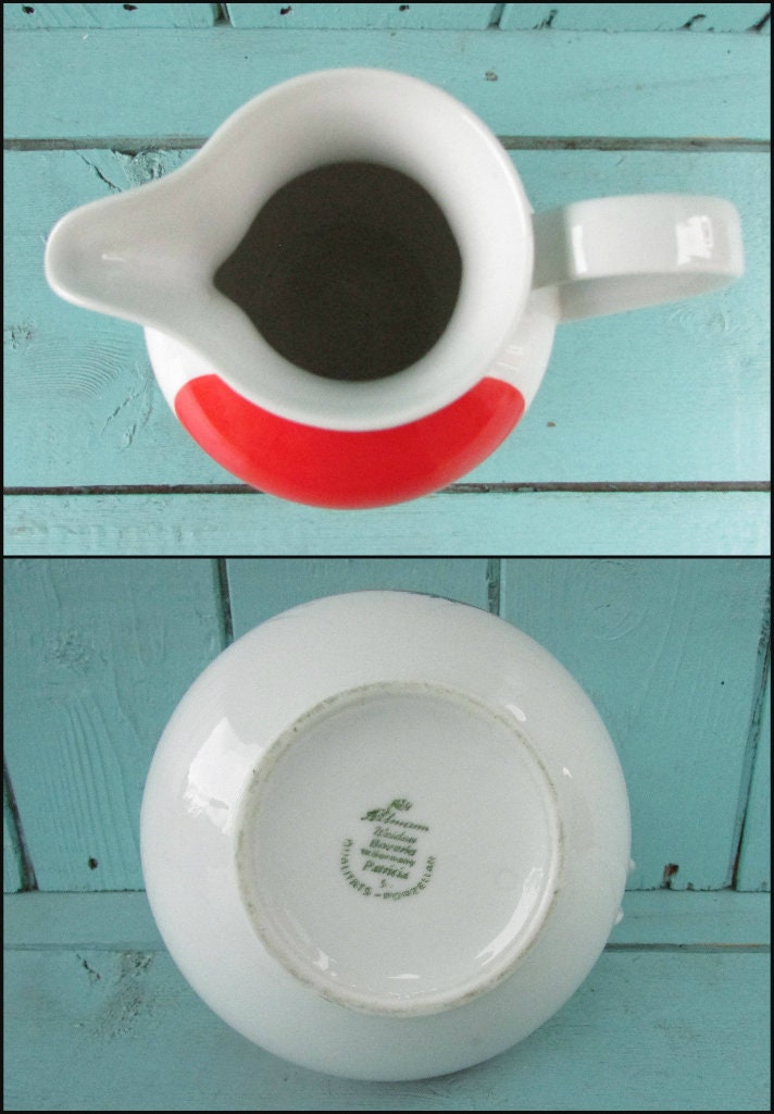1970s Seltmann Weiden, Bavaria "Patricia" apple motif tea/coffee pot, & jug duo