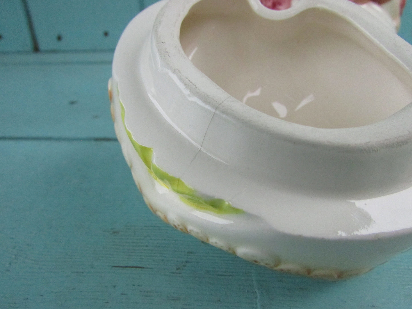 Pair of vintage ceramic Dutch girls in traditional costume lidded milk jug & sugar pot