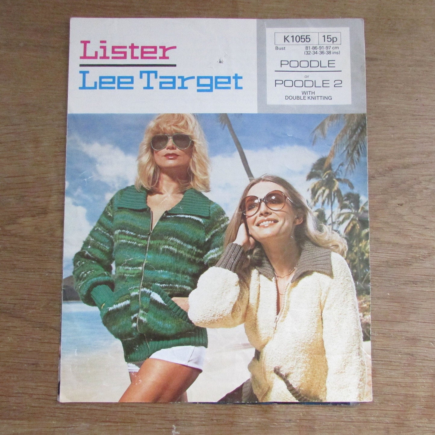 1970s Lee Lister K1055 knitting pattern for lady's blouson