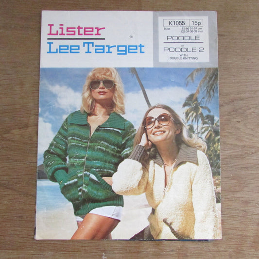1970s Lee Lister K1055 knitting pattern for lady's blouson