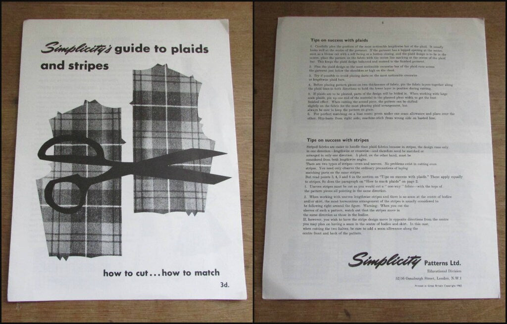 Bundle of 1960s Simplicity sewing ephemera