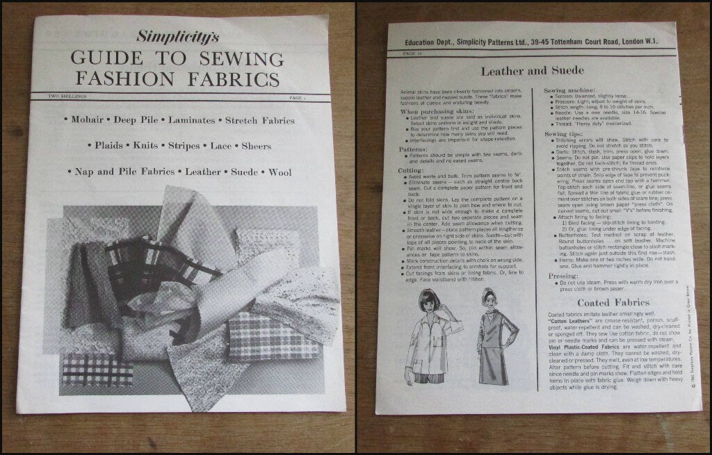 Bundle of 1960s Simplicity sewing ephemera