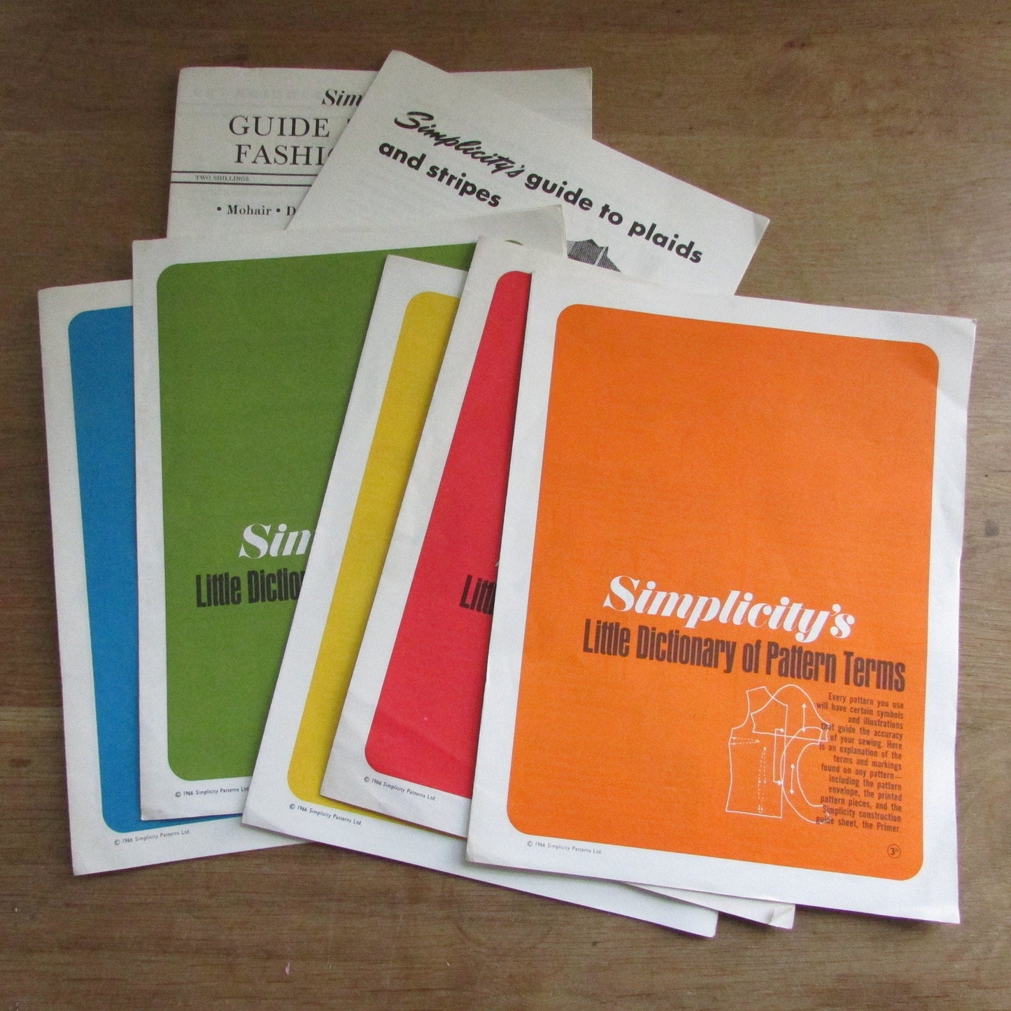 Bundle of 1960s Simplicity sewing ephemera